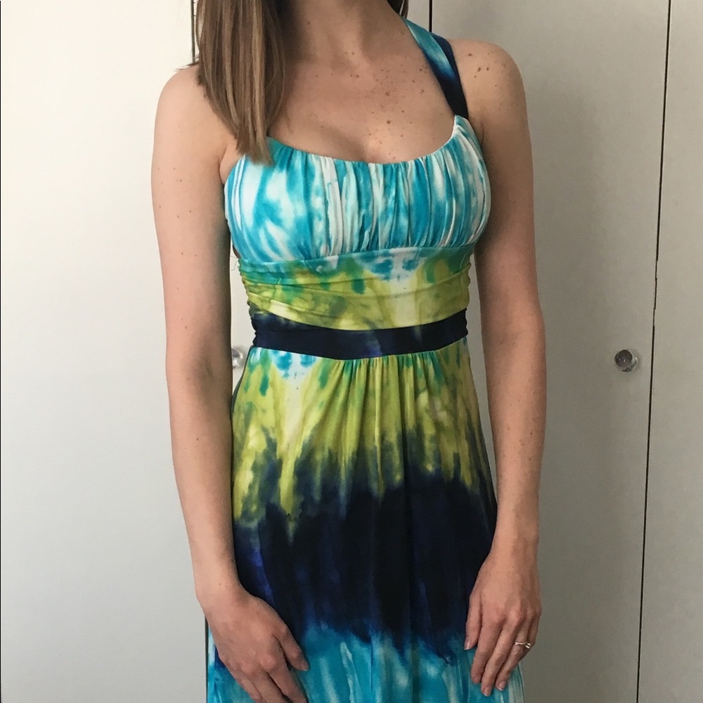 Beautiful tye-dyed maxi dress! Never worn.